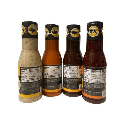 Buffalo Wild Wings Milder Sauce Collection: Parmesan Garlic, Medium, Honey BBQ, Asian Zing - 12 Ounces Each