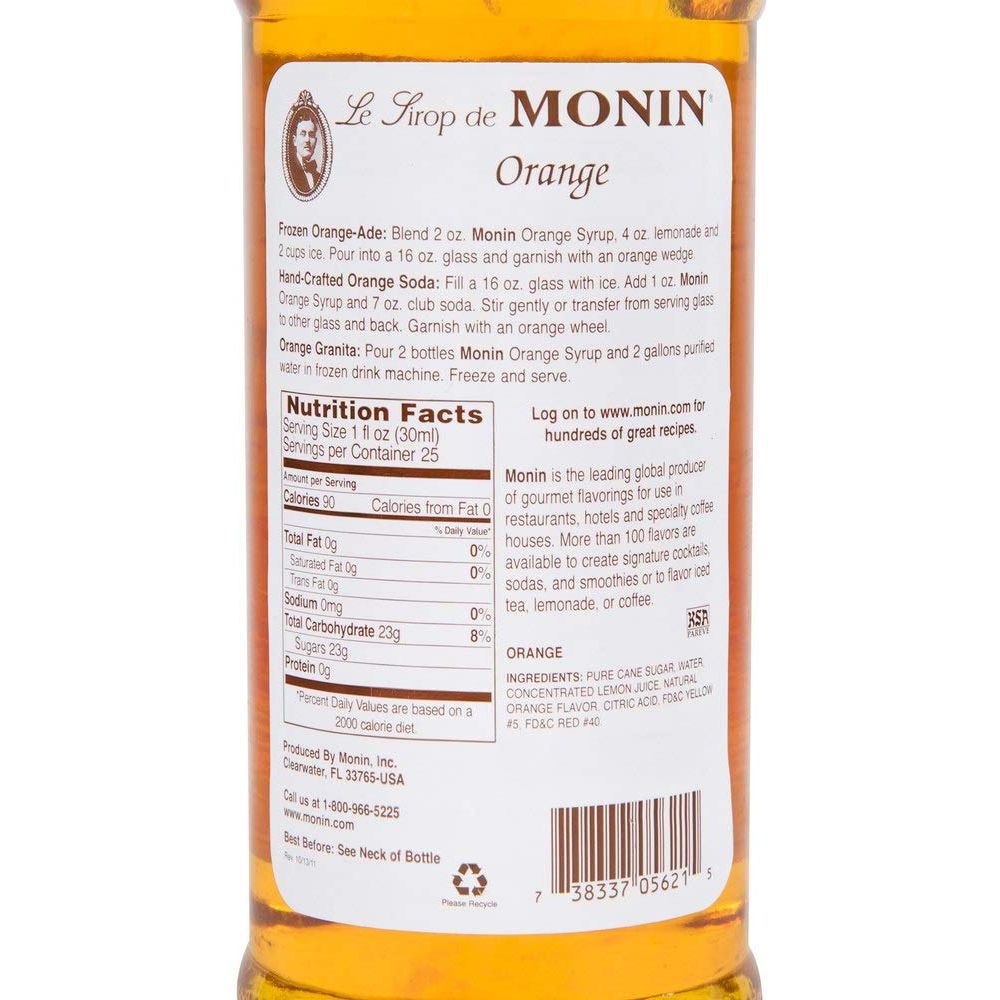 Monin Orange Syrup 750Ml