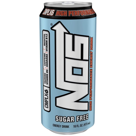 NOS Sugar-Free High Performance Energy Drink - 16fl.oz. (Pack of 16)