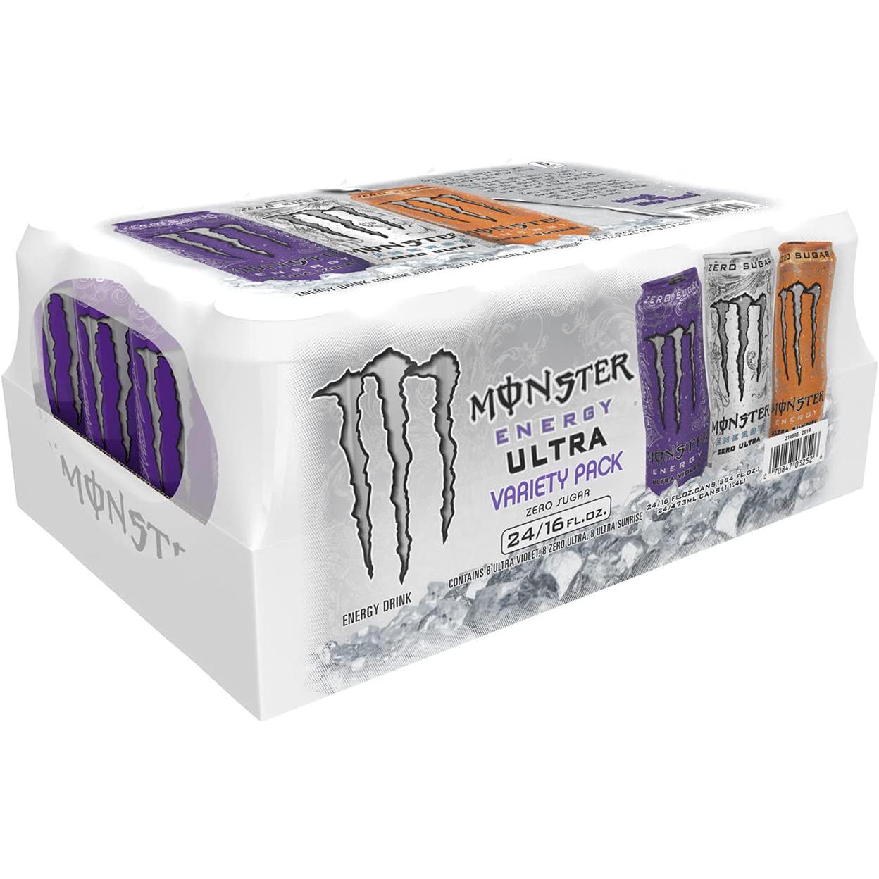 Monster Ultra POW Flavor Fiesta, 16 oz Cans - 24 Count