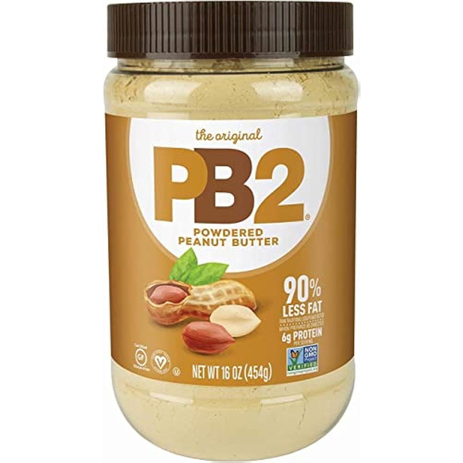 PB2 Powdered Peanut Butter - 16 oz, High Protein, Low Fat, Gluten-Free, 60 Calories Per Serving, Ideal for Keto Diets and Smoothies - PB2