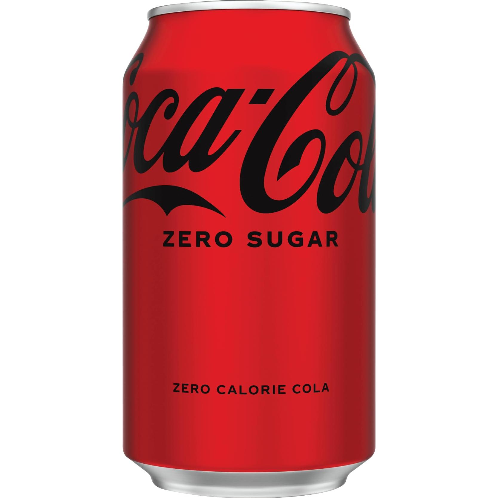 Coca-Cola Zero Sugar - Guilt-Free Cola with Zero Calories, 16 oz Can - Coca-Cola