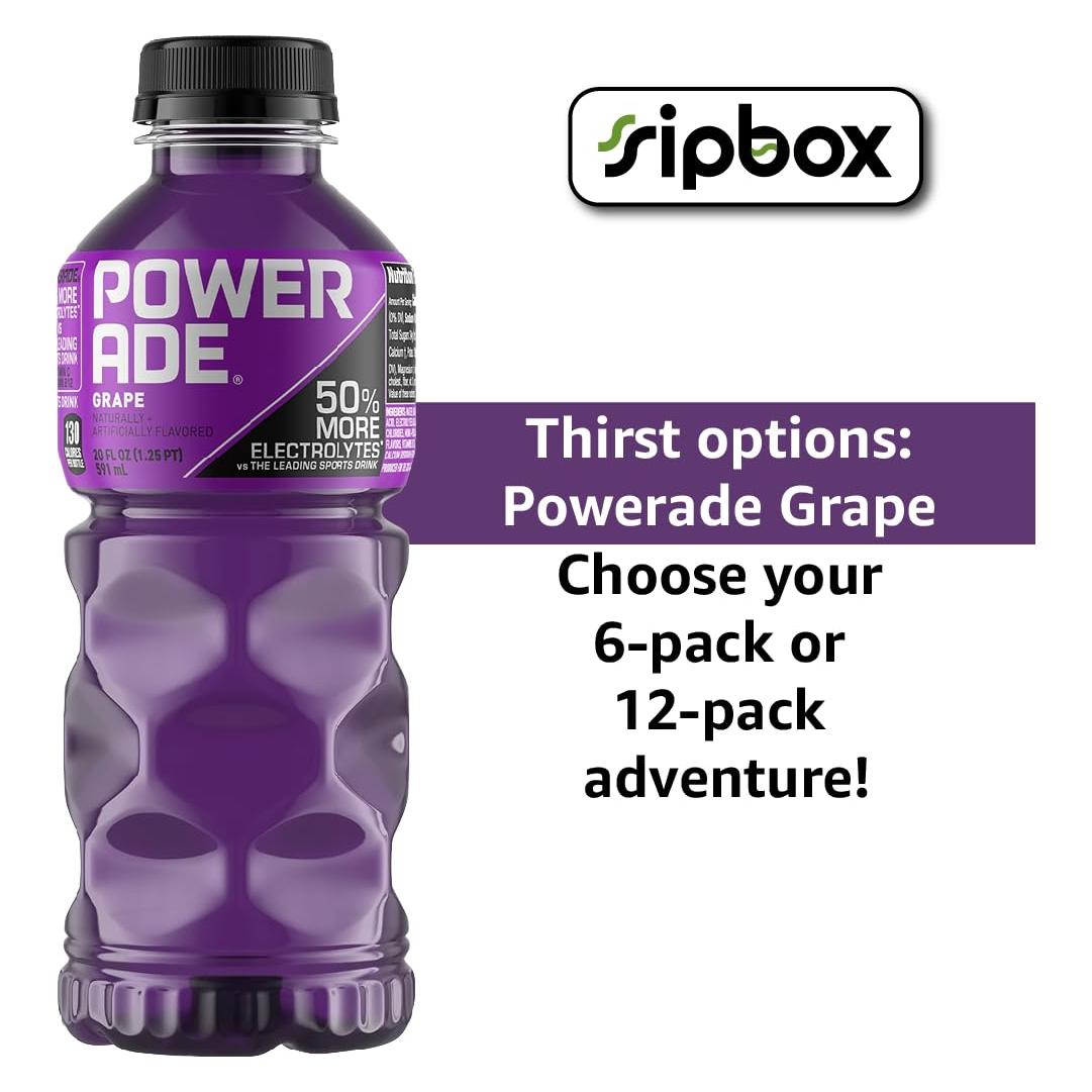 Powerade Grape Electrolyte Sports Drink, 20 Oz. (12 Count)