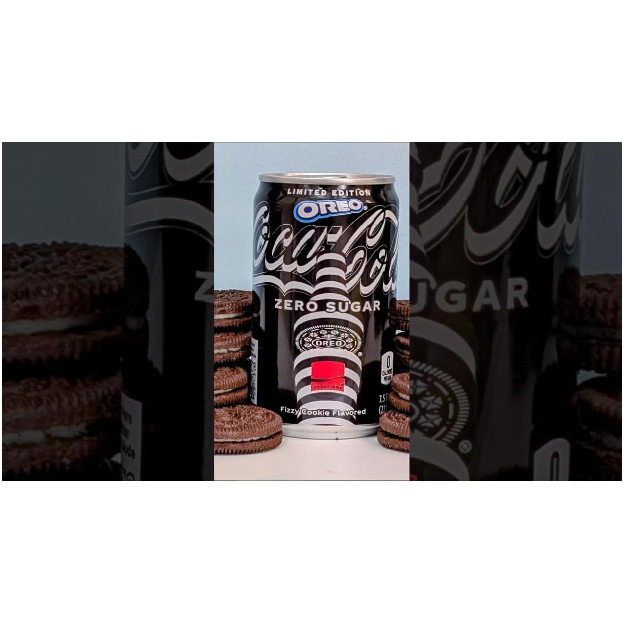 Coca-Cola OREO Zero Sugar Fizzy Cookie Soda, 10 Mini Cans of 7.5oz, Limited Edition Treat