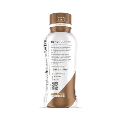 Super Coffee Mocha Latte Iced Coffee Bottle, 12 fl oz