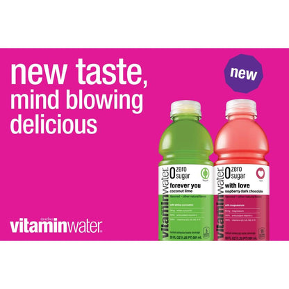 Vitamin Water ZERO Sugar - Forever You - Refreshing Coconut Lime Flavor, 20 Fl Oz Bottles, 12-Pack