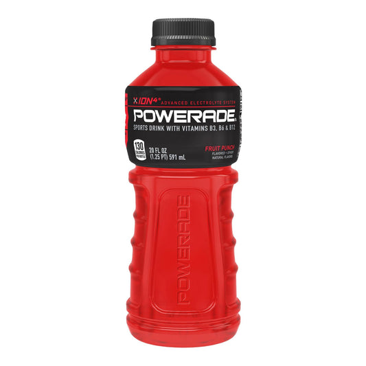 Powerade Fruit Punch Electrolyte Energy Drink, 20 Oz (24-Pack)