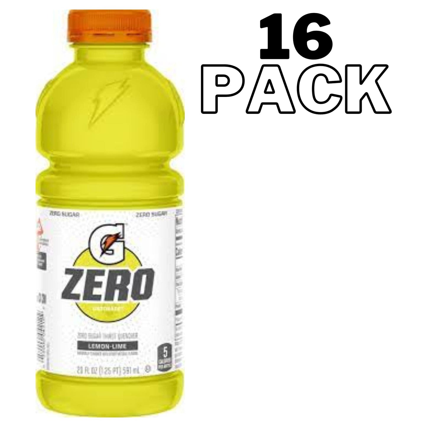 Gatorade G Zero Thirst Quencher Lemon Lime 20 fl.oz (Pack of 16) | Sports Drink | Prime Hydrarion Drink