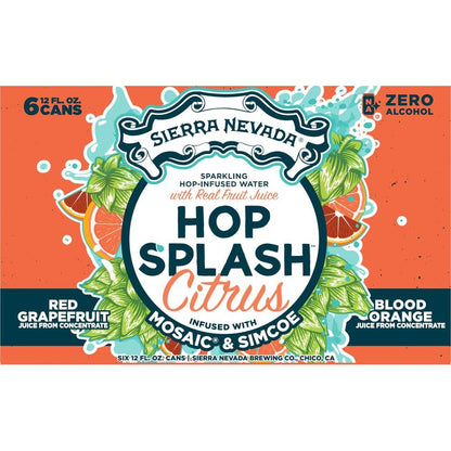 Sierra Nevada Citrus Infused Non-Alcoholic Sparkling Water - 12oz Cans (Pack of 6)