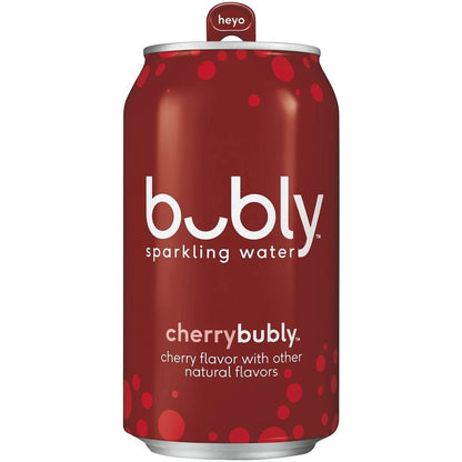 Bubly Sparkling Water - Cherry - 12 fl Oz. Cans (24 Pack)