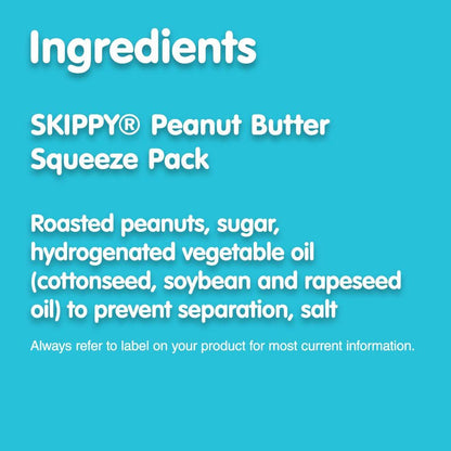 SKIPPY Portable Creamy Peanut Butter Pouch, 7g Protein, Convenient Snack Option