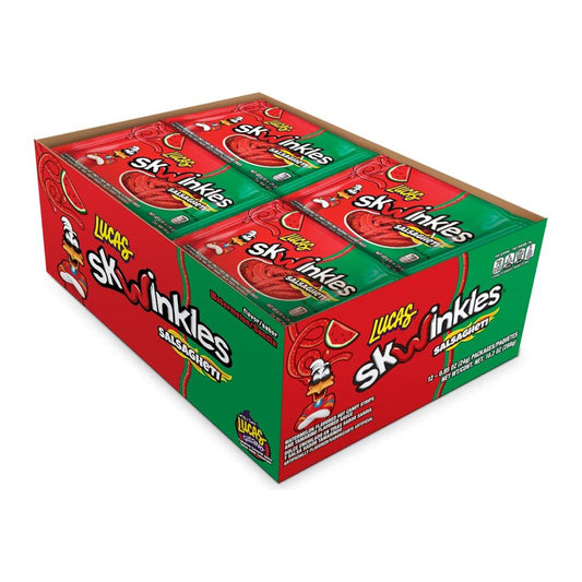 Lucas Skwinkles Salsagheti Watermelon, 0.85 oz, 12 Packages