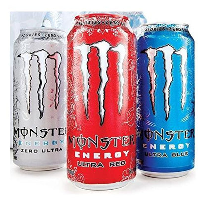 Monster Ultra Energy Drink Variety Pack - 12 Cans of Sugar-Free Refreshment