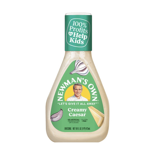 Newman's Own Creamy Caesar Salad Dressing Duo, 16 oz Bottles - Perfect for Salad Lovers