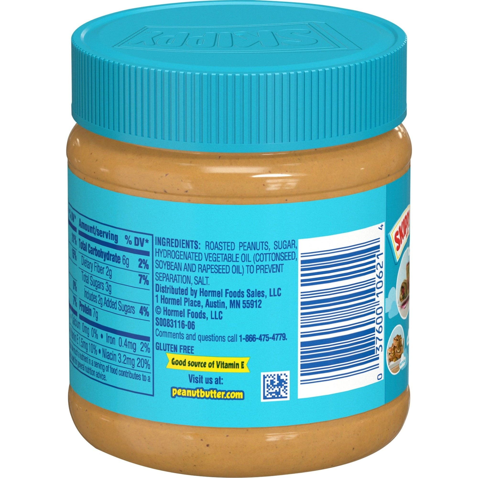 SKIPPY Creamy Peanut Butter, 12oz Jars, Pack of 12, Kosher - Jif