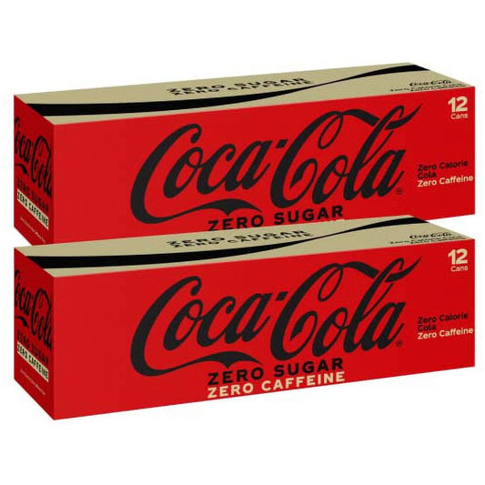 Caffeine-Free Coke Zero 24-Pack Cans - 12 Oz - Coca-Cola