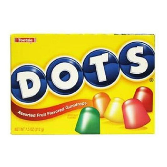 Dots, Assorted Fruit Gum Drops, Count 1 (6.5 oz) - Sugar Candy / Grab Varieties & Flavors