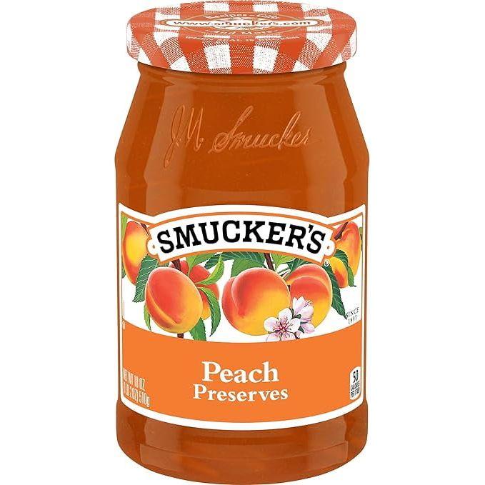 Smuckers Peach Preserve, 18 Oz, 2 Pack