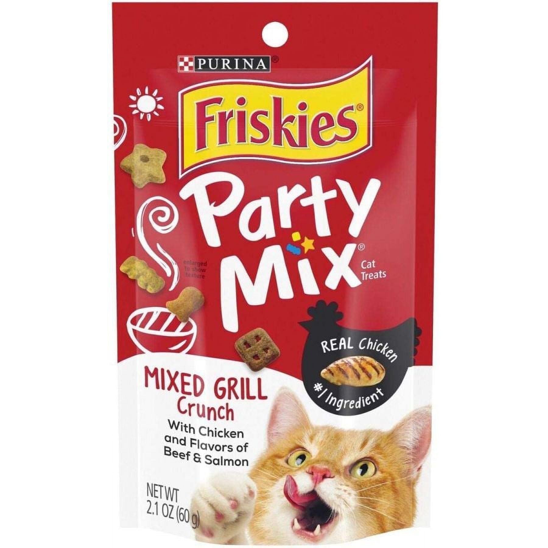 Purina Friskies Party Mix Cat Treats - Mixed Grill Crunch 2.1 oz - Purina