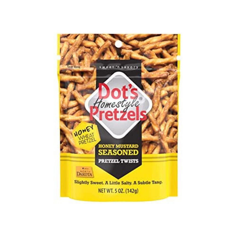 Dot's Homestyle Pretzels 5 Ounce Snack Size Individual Packs Seasoned Pretzel Twists (Honey Mustard, 5 Ounce (Pack of 1)