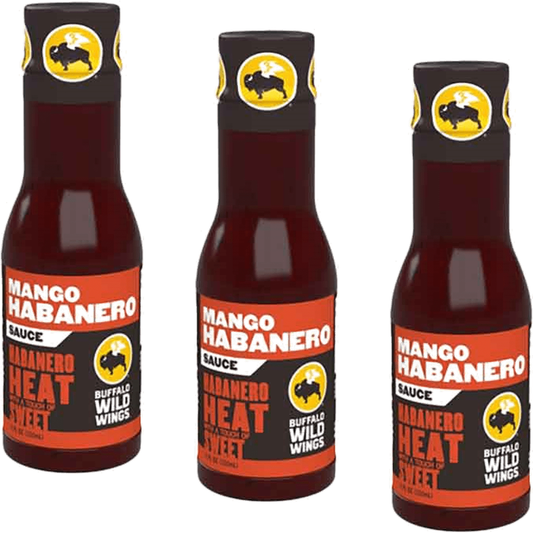 Buffalo Wild Wings Sweet & Spicy Mango Habanero Sauce, 12 oz Bottles - Triple Pack