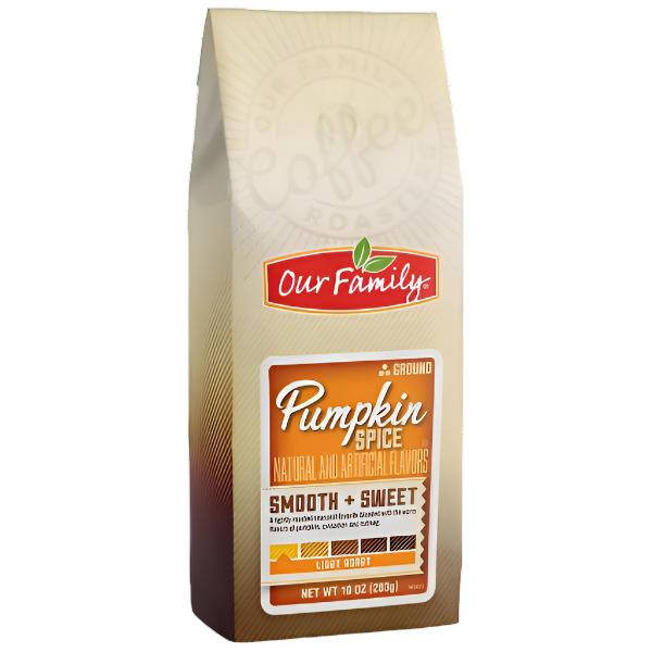 Our Family Pumpkin Spice Bagged Coffee 10 oz Bag