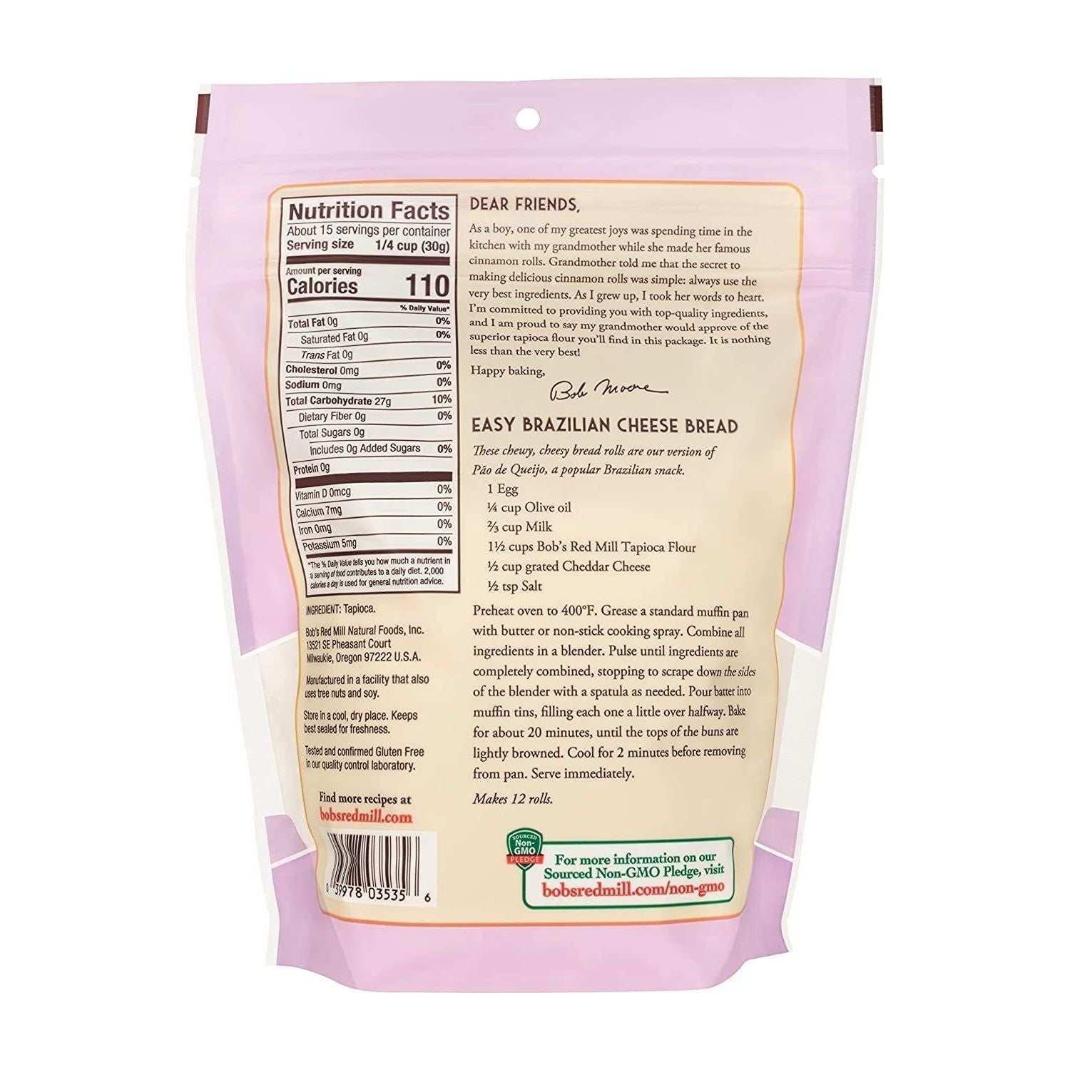 Bob's Red Mill Gluten-Free Tapioca Flour, 16 oz - Paleo & Non-GMO Verified - Bob's Red Mill