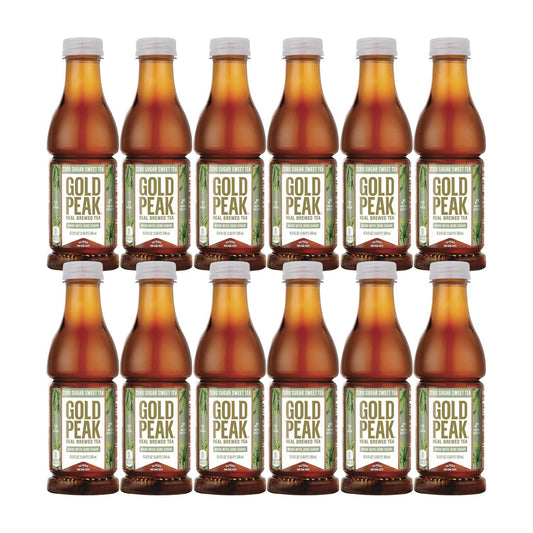 Gold Peak Zero Sugar Sweet Tea Bottles, 16.9 fl oz, 12 Pack