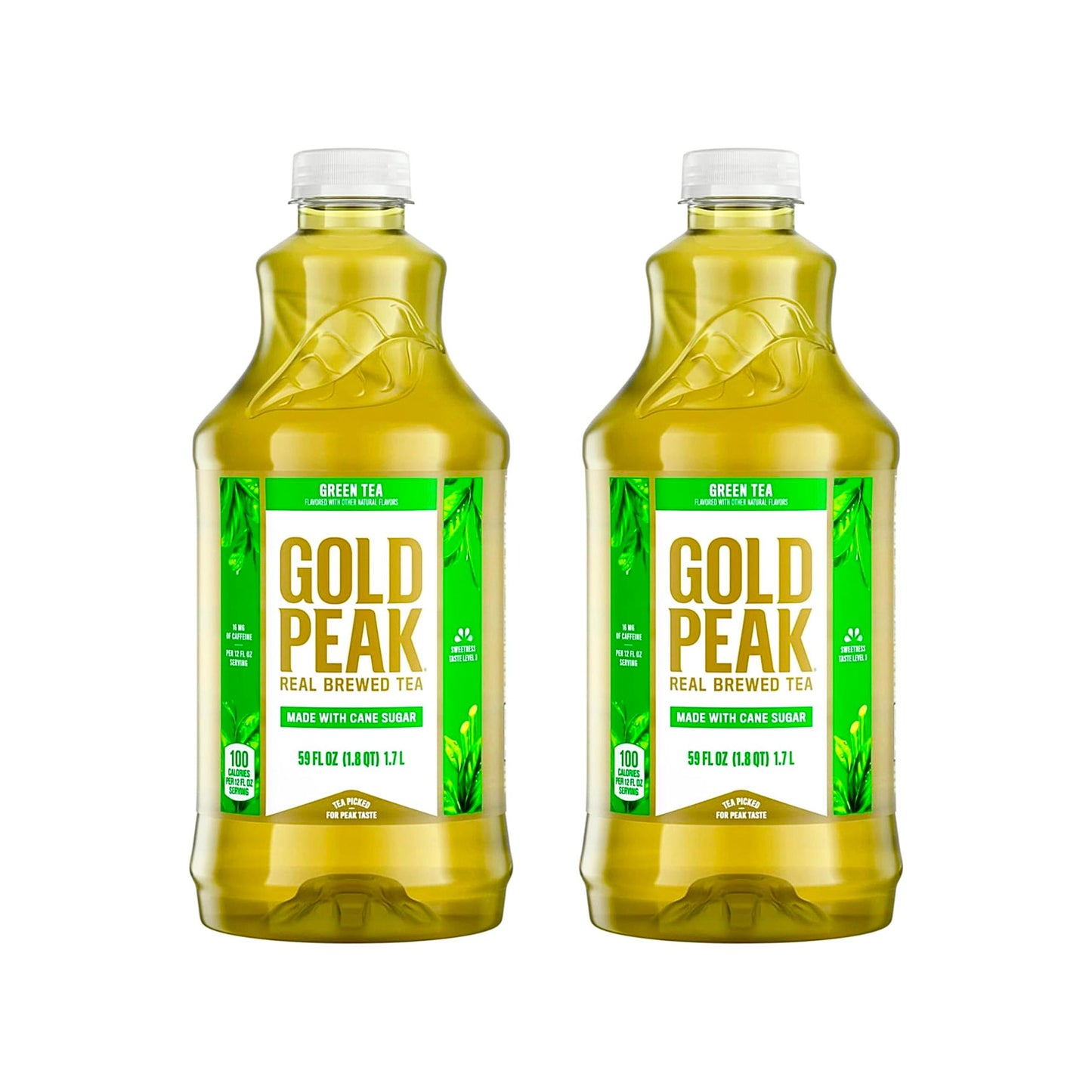 Gold Peak Real Brewed Tea Green Iced Tea Drink, 59 fl oz Pack of 2