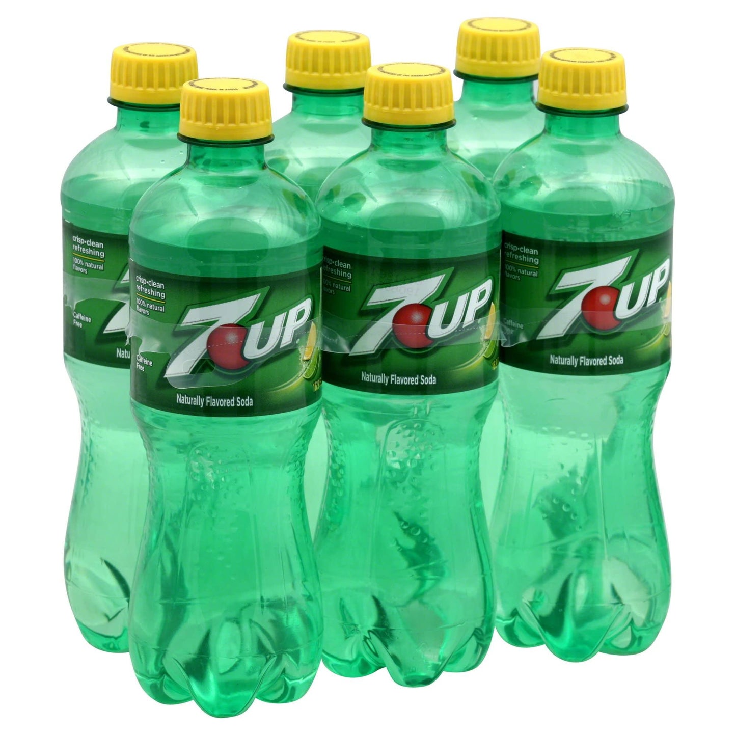 Caffeine Free 7UP Lemon Lime Soda - Refreshing 6-Pack of 16.9 fl oz Bottles