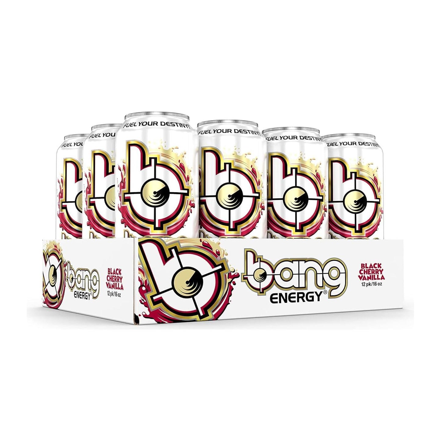 Bang Black Cherry Vanilla Sugar-Free Energy Drink | 16 Fl Oz (12-Pack)