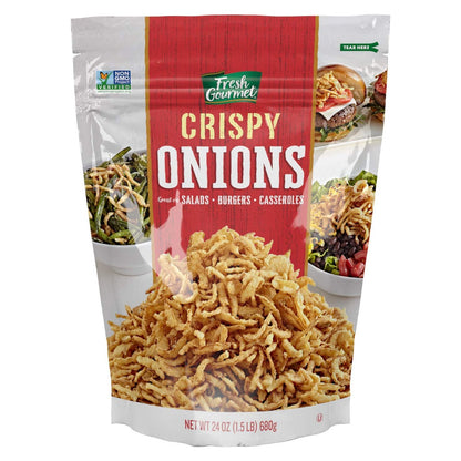 Savory Crunchy Onion Toppers – Lightly Salted, 24 oz Pack