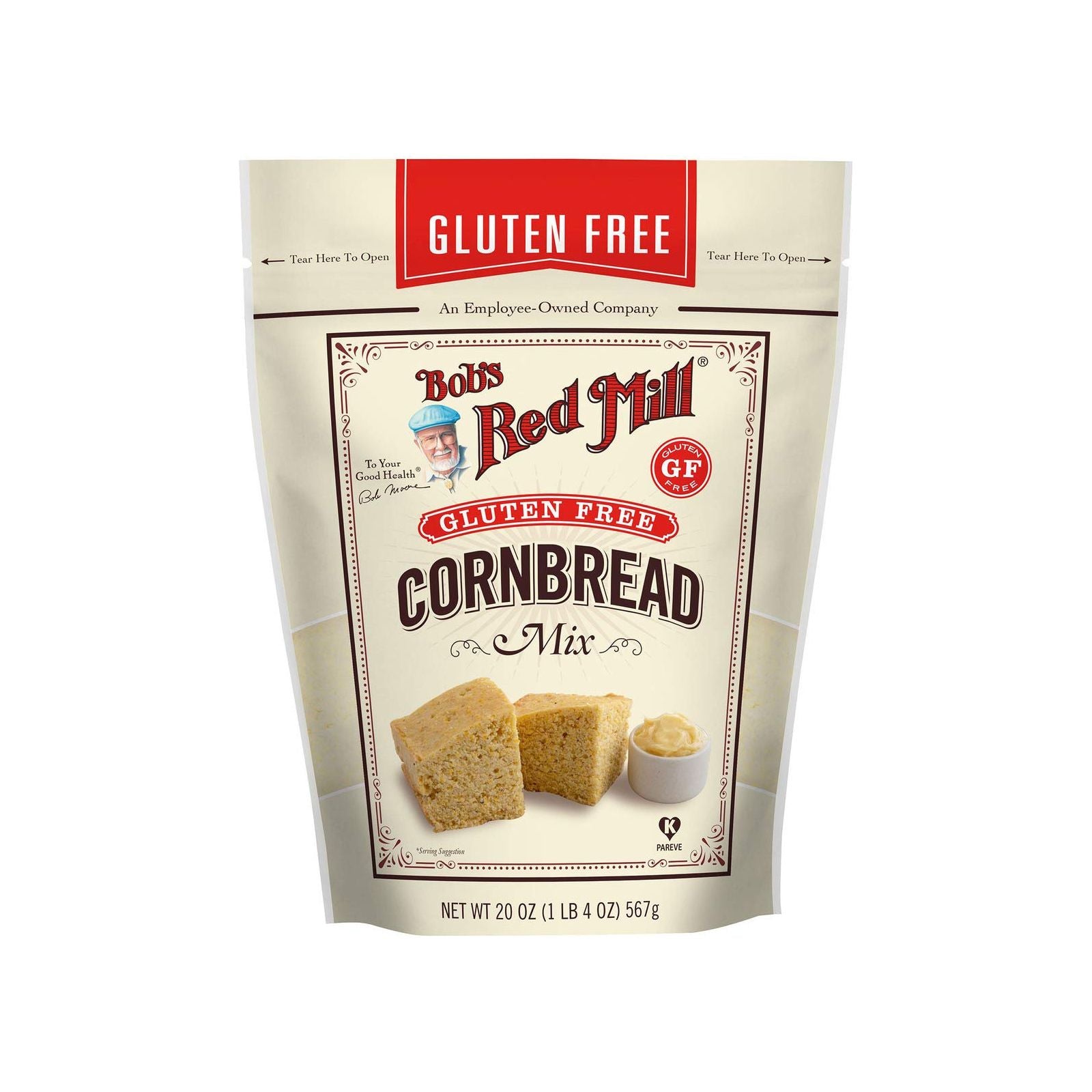 Gluten Free Cornbread Mix by Bob's Red Mill, 20 oz, Pack of 4 (Value Bulk Bundle) - Bob's Red Mill