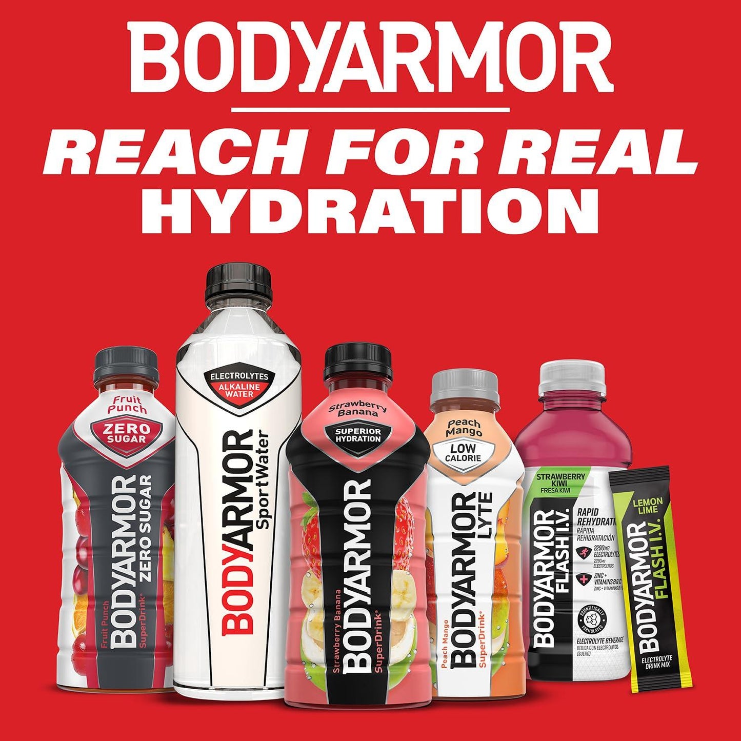 BODYARMOR Fruit Punch Sports Drink - Hydrating Beverage with Electrolytes, 16 Fl Oz (Pack of 12)