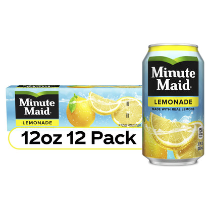 Minute Maid Lemonade Fruit Juice, 12 fl oz, 12 Cans