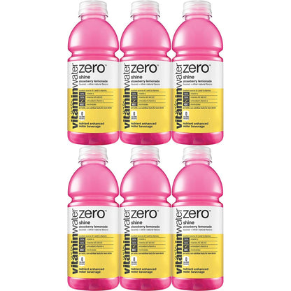 Vitamin Water Zero Strawberry Lemonade - Shine, 20oz Bottles (6-Pack, 120 Oz Total)