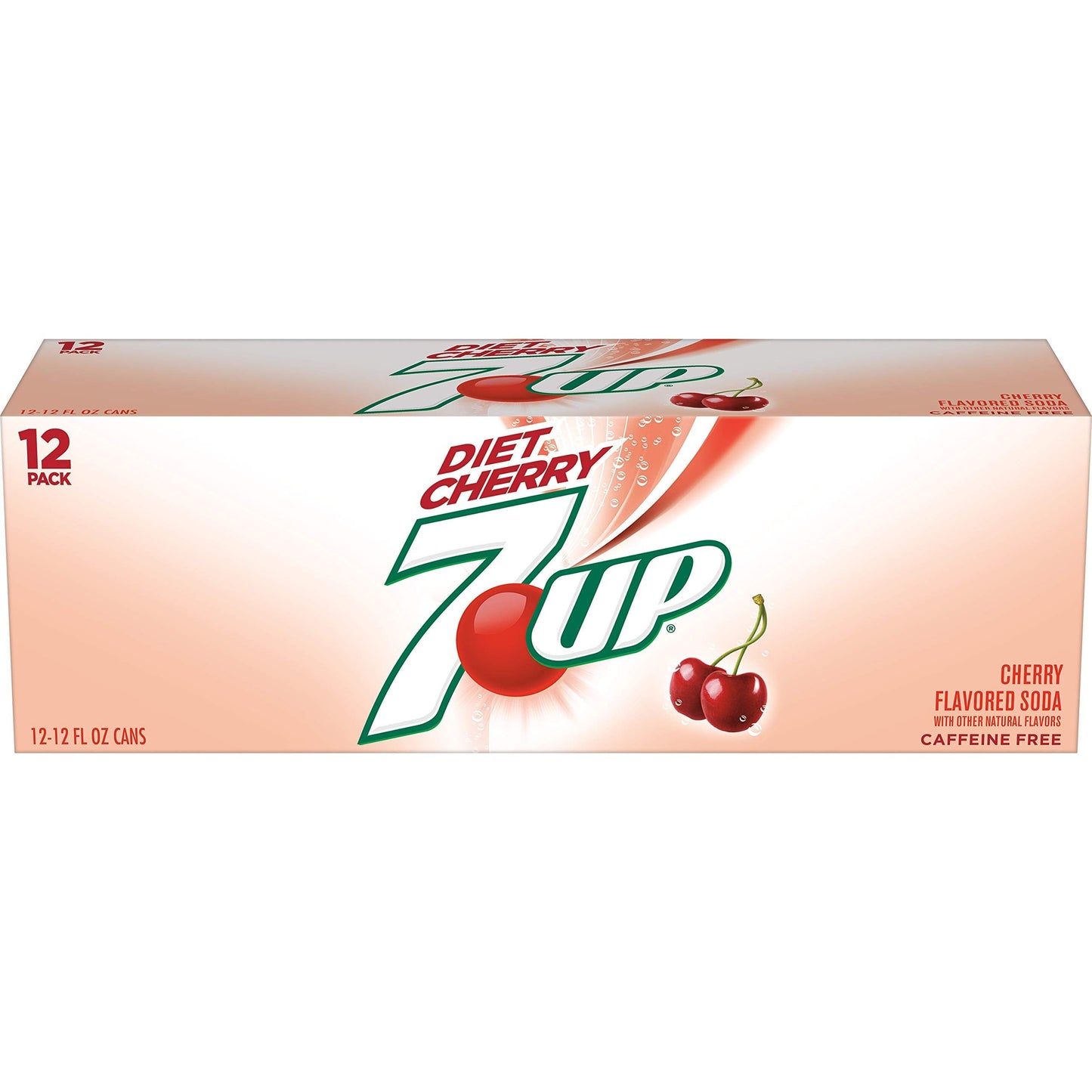 7UP Diet Cherry Soda - 12 Cans of Guilt-Free Refreshment, 12 fl oz Each