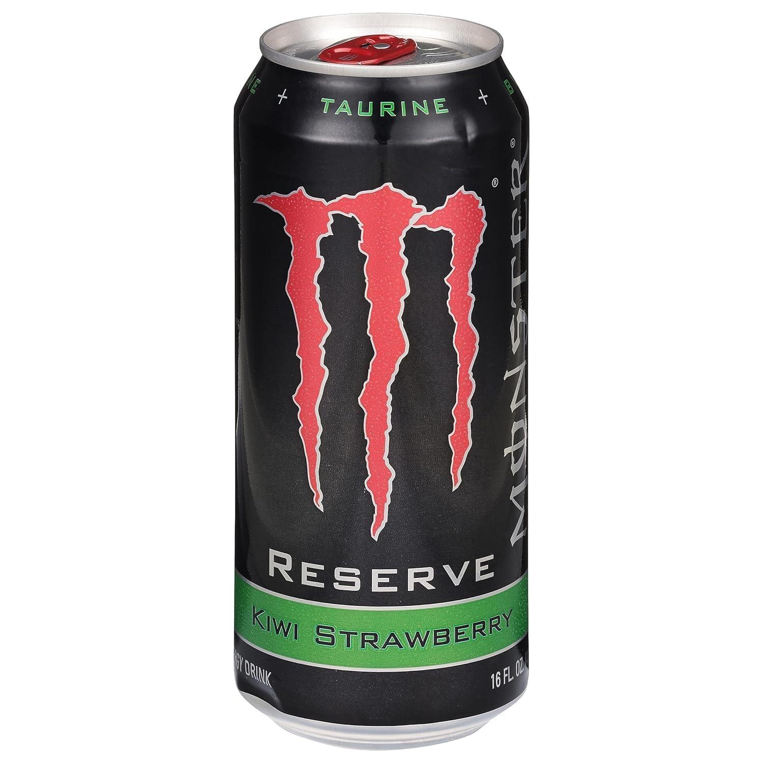 Monster Reserve Kiwi Strawberry Energy Drink, 16 oz Cans (12 Pack) - Monster Energy