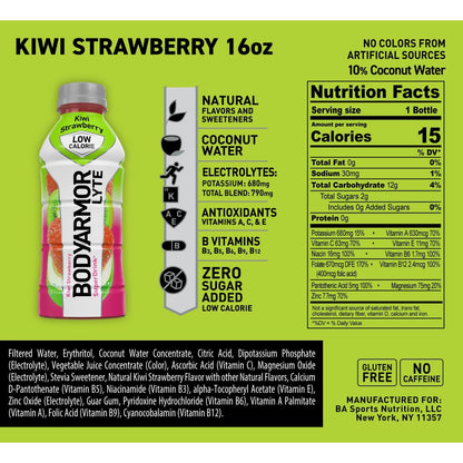 BODYARMOR LYTE Kiwi Strawberry Sports Drink, 12-Pack, 16 Fl Oz Each