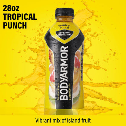 BODYARMOR Tropical Punch Sports Drink, 28 Fl Oz (12-Pack)