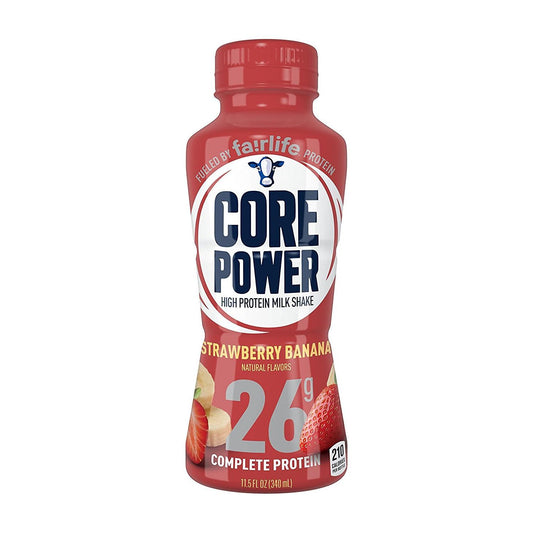 Core Power Strawberry Banana High Protein Milk Shake, 26g Protein, 11.5 Fl Oz (12-Pack)