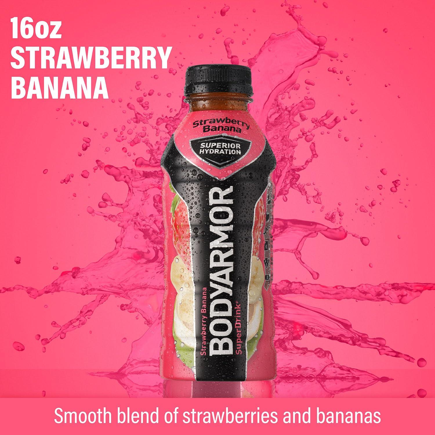 BODYARMOR Strawberry Banana Sports Drink - 16 Fl Oz (Pack of 12) - BODYARMOR