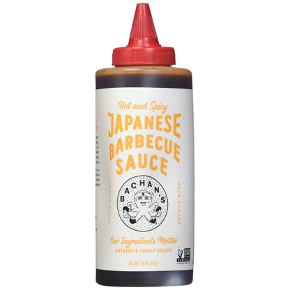 Bachan's Authentic Japanese Hot & Spicy Barbecue Sauce - 16 oz, Small Batch, Vegan, Non-GMO, Preservative-Free, BPA-Free