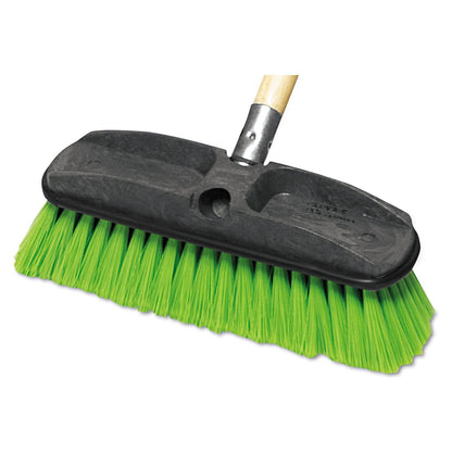 Rubbermaid Commercial 10 Inch, Threaded or Tapered Window/Car Washing Brush, Nylon Fill, Green (FG9B7200GRN)