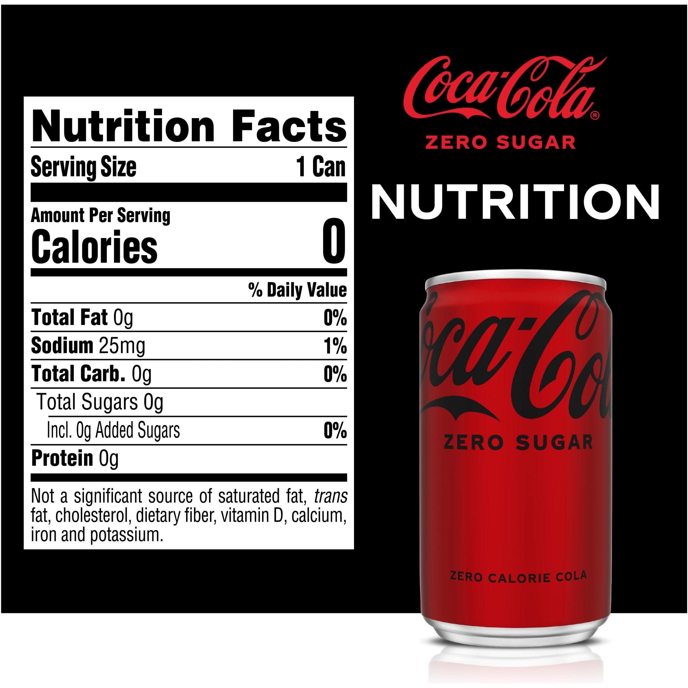 Coca-Cola Zero Sugar Mini Can Pack, 10 Count, 7.5 fl oz Each - Coca-Cola