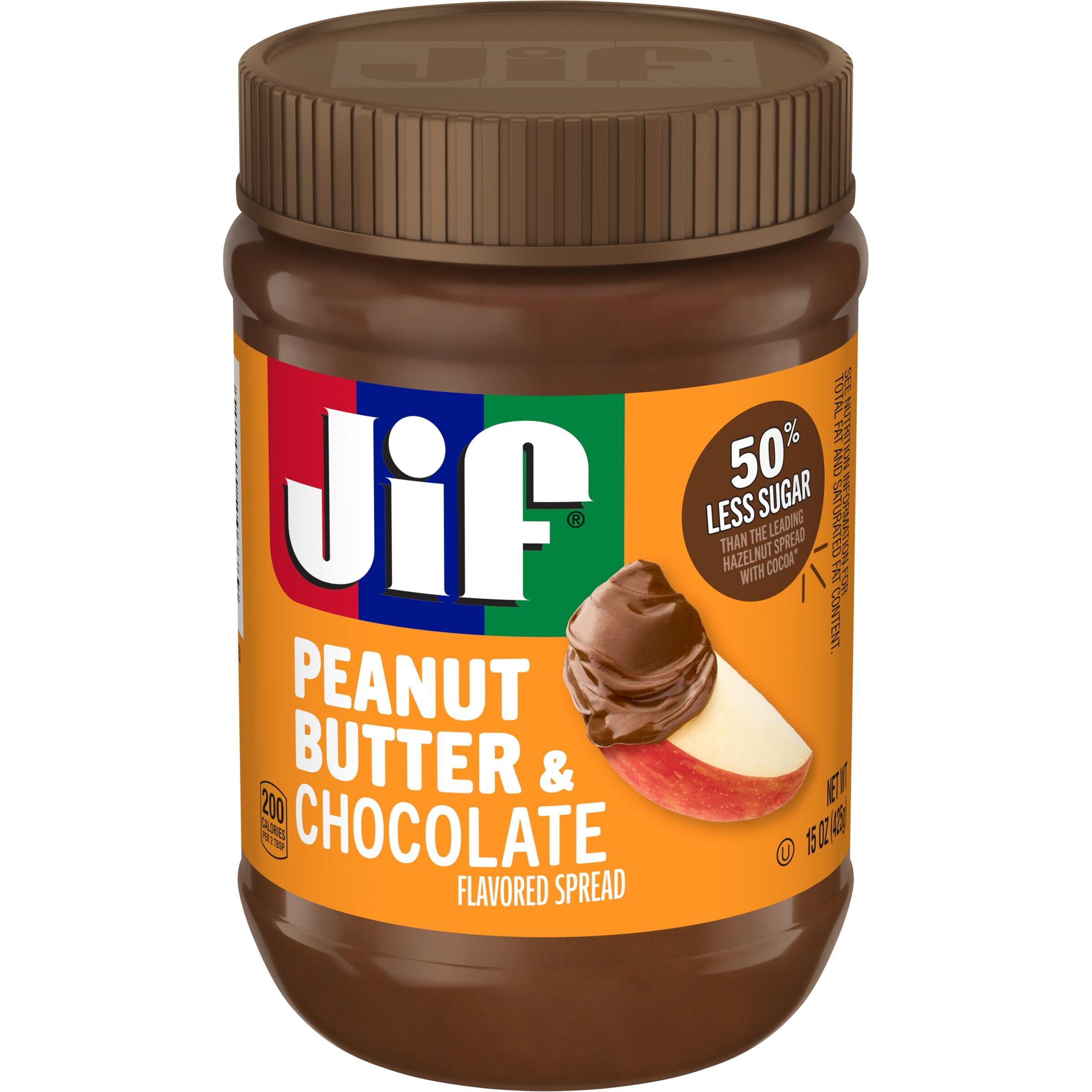 Jif Peanut Butter & Chocolate Spread, 15 oz - Jif