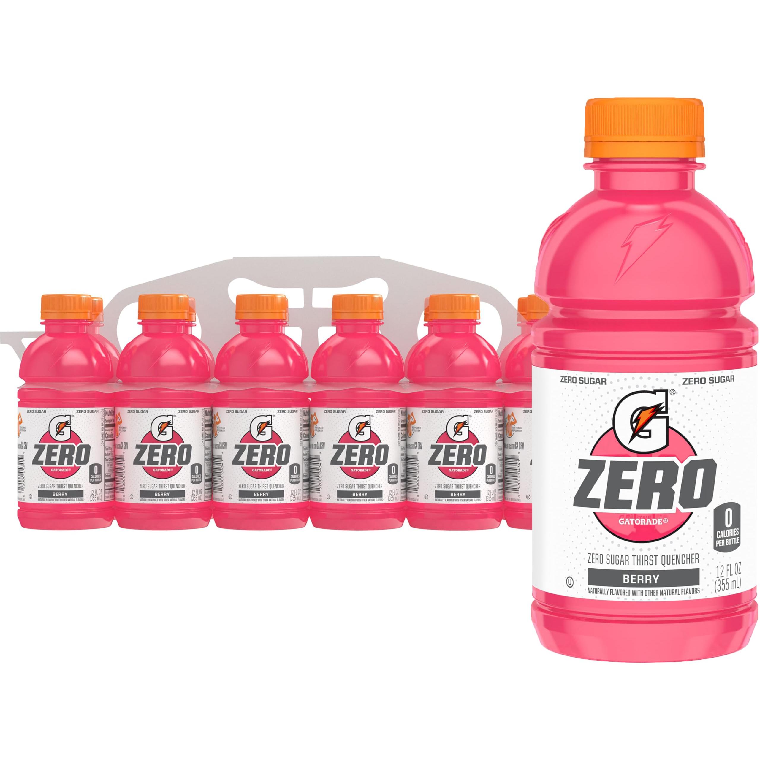 Gatorade G Zero Berry, 12 Fl Oz Bottles, 12 Pack - Gatorade