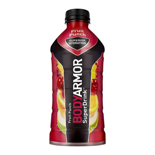 BodyArmor Electrolyte SuperDrink, Fruit Punch Flavor, 28 oz, 12-Pack