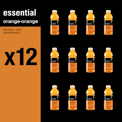 Vitaminwater Essential Orange-Orange Electrolyte-Infused Hydration, 20 fl oz, 12 Pack