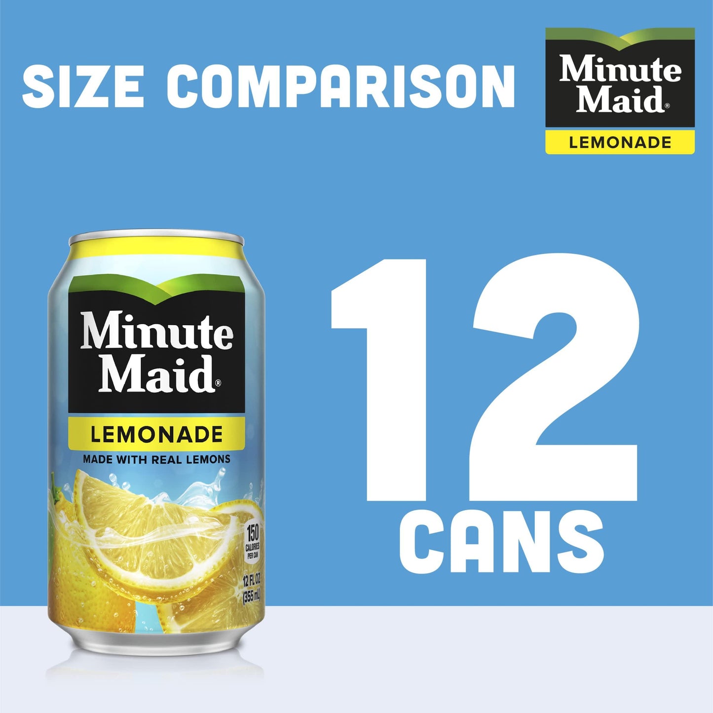 Minute Maid Lemonade Fruit Juice, 12 fl oz, 12 Cans